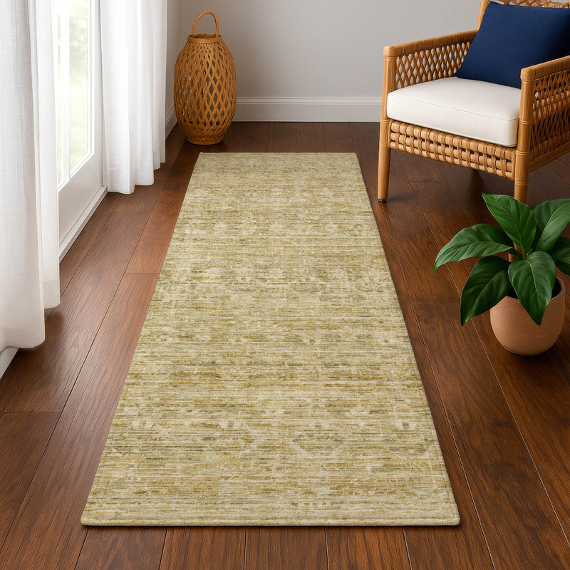 Premium Machine Washable Lubbers AMF1746 Stripe Rug, Runner 2'3" x 7'6"