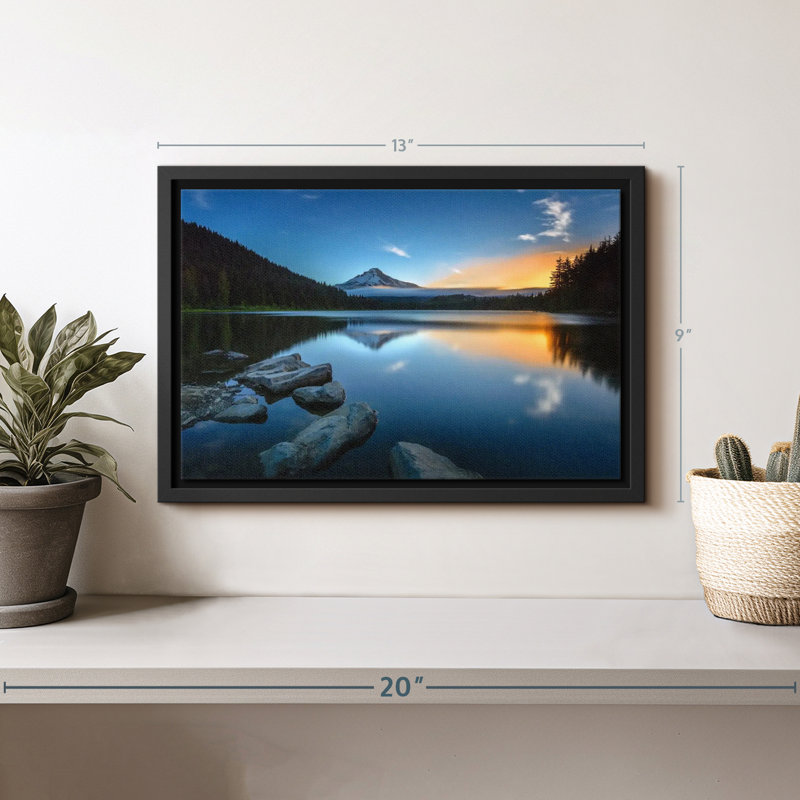 Impression sur toile Trillium Lake Oregon, H 9 po x l 13 po