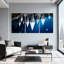 Nautical & Beach Crystal Caves Glow Icicles Reflections, ensemble de 3 impressions sur toile-1342232596
