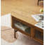 Table basse vintage ovale en bois massif