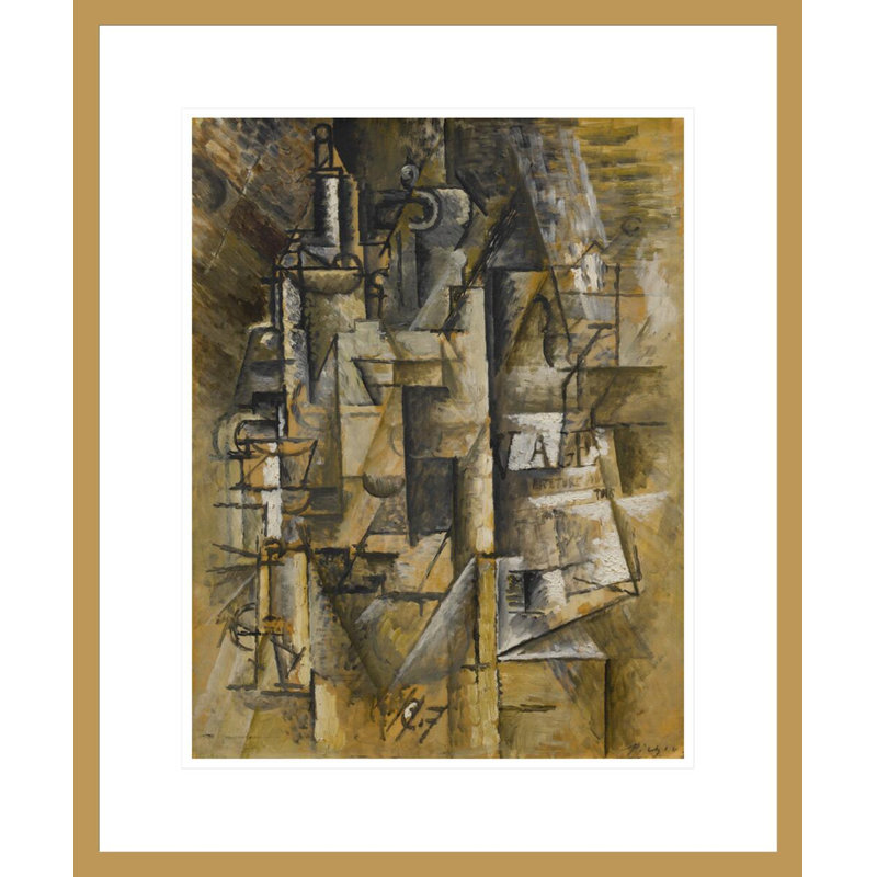 «Bottles and Glasses» par Pablo Picasso, impression giclée encadrée, H 21,35 po x l 17,75 po