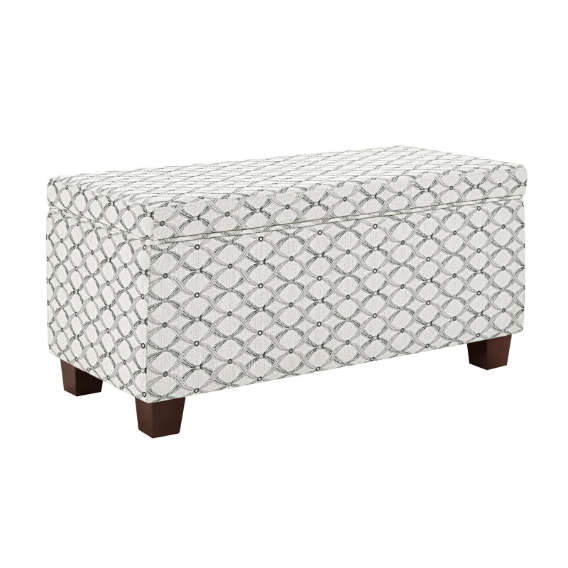 Kinnard Deluxe Storage Ottoman Bench, Ribbon Pattern