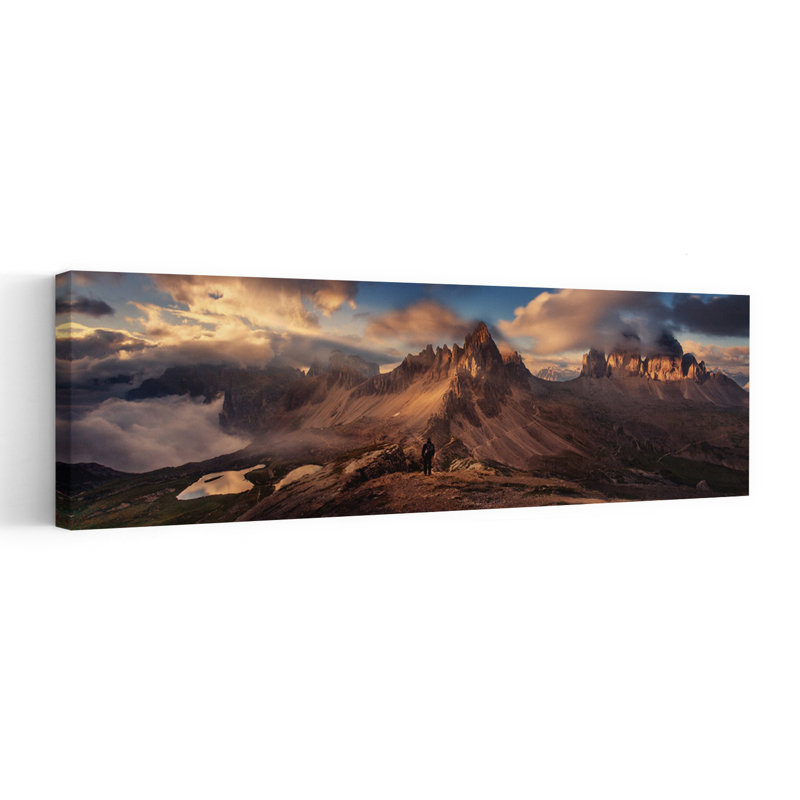 Golden Hour Mountain Vista by Siarhei Mikhaliuk * - Wrapped Canvas Panoramic Print, 50.8 cm H x 152.4 cm W