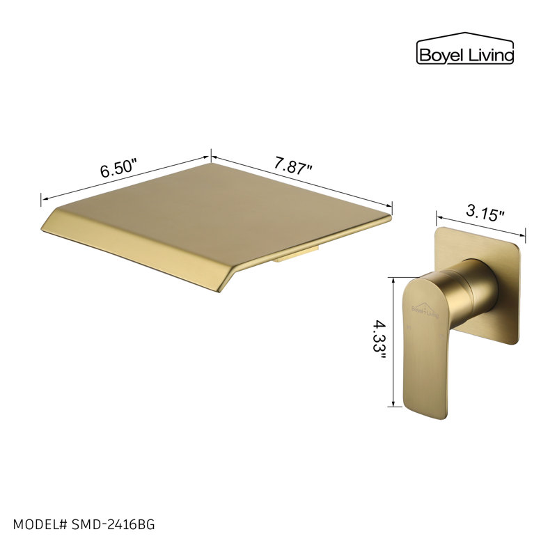 Single-handle Bathroom Faucet, Brush Gold