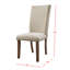 Chaise de salle à manger rembourrée en lin Zaneta