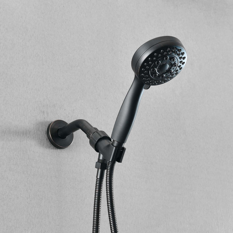 Pomme de douche à main à 5 réglages avec mode réglable, Bronze huilé