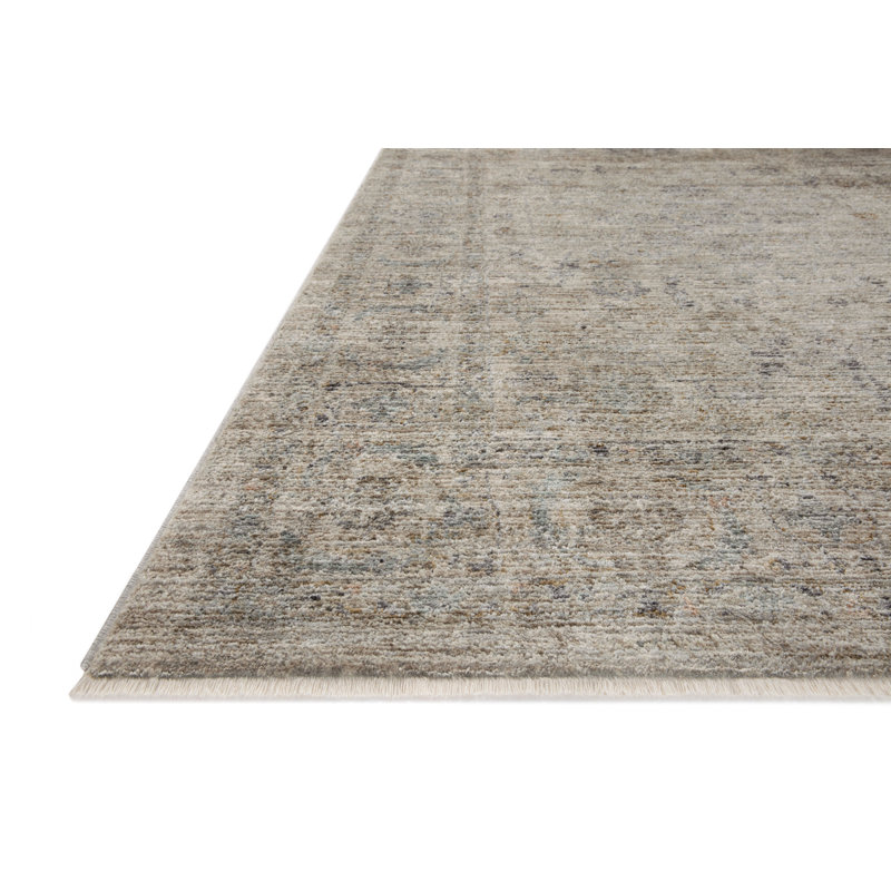 Tapis beige / brume Jean Stoffer x Loloi Katherine, Rectangle 9 pi 6 po x 13 pi 1 po