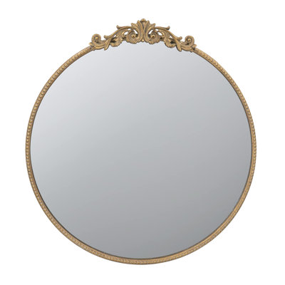 Miroir rond classique avec cadre d'inspiration baroque