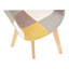 Fauteuil demi-tonneau l 15,74 po Kostiantyn avec siège patchwork, chaise de salle à manger pour la salle à manger-86882357