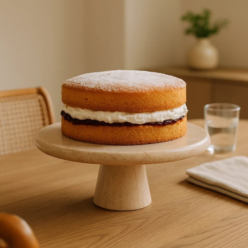 Marmore Gold Marble Cake Stand, Champagne