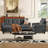 79.14" 3-Piece Living Room Set with Storage Bags and Storage Ottoman-1938895702