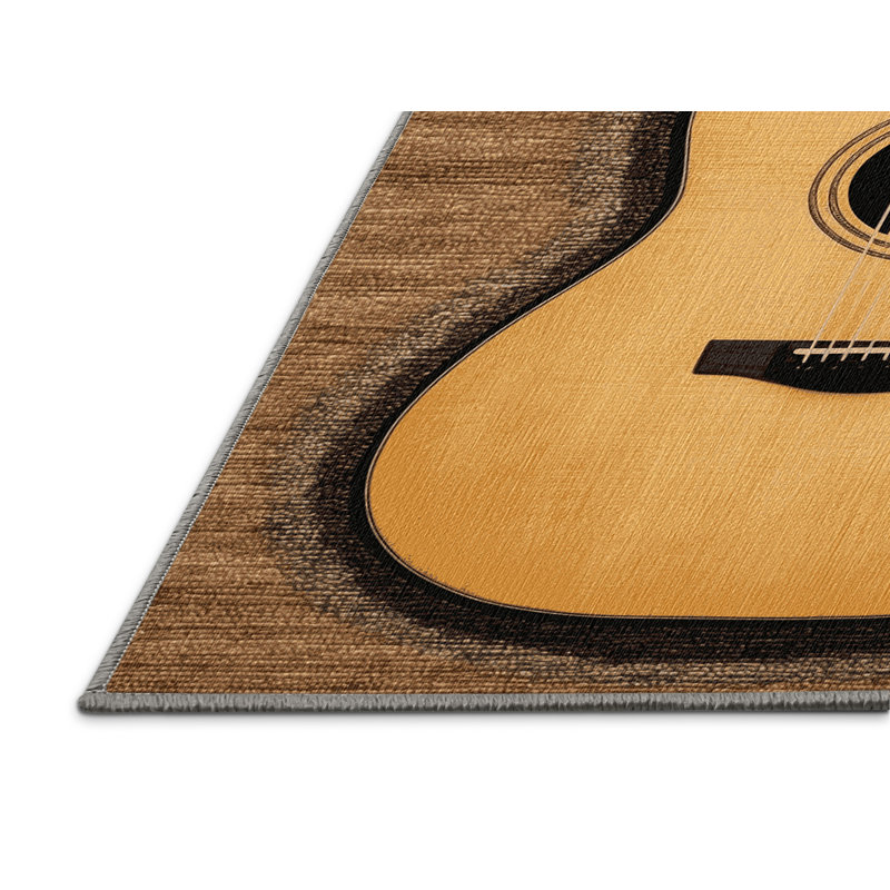  Tapis lavable pour guitare acoustique, Rectangle 6 pi x 9 pi