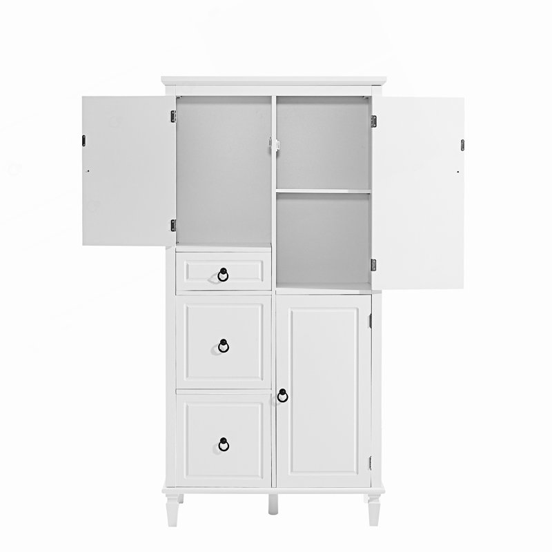 Armoire de rangement multifonctionnelle rétro avec tablettes réglables, armoire d'appoint