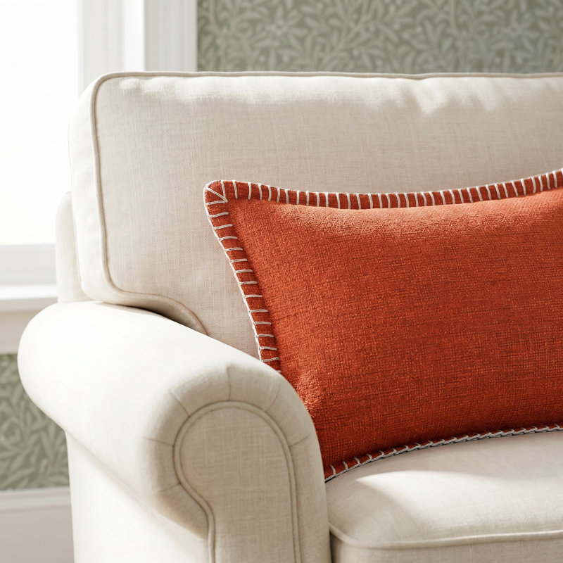 Fernande Cotton Reversible Throw Pillow, Polyester/Polyfill, Navy, 13" H x 21" W x 6" D