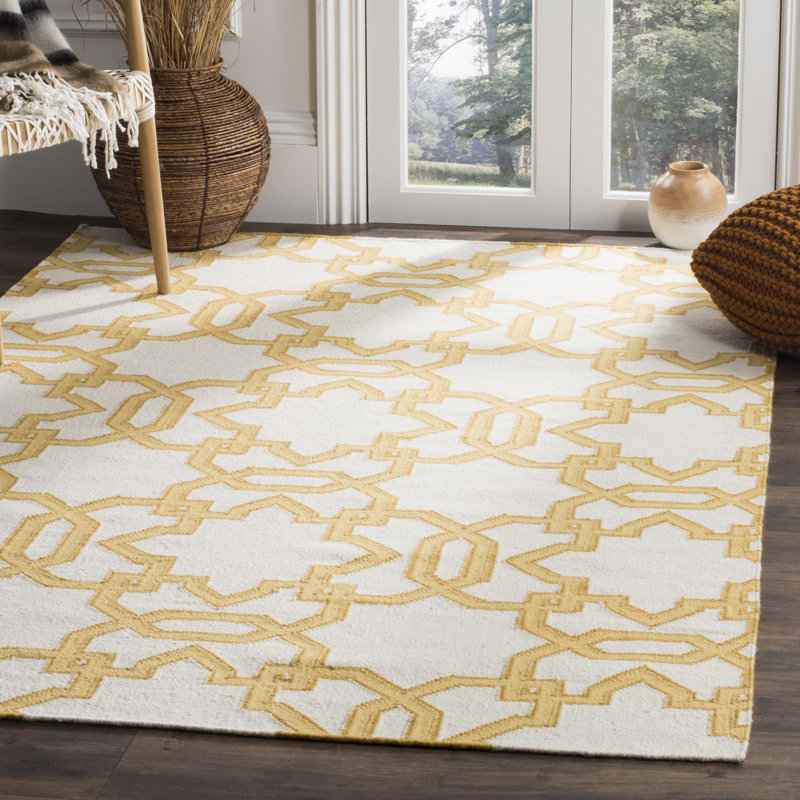 Valenzuela Geometric Wool Area Rug, Rectangle 183 x 274 cm