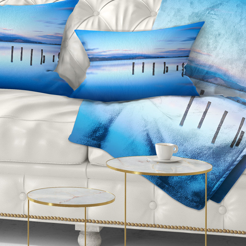 Coussin lombaire en mer seascape jeté