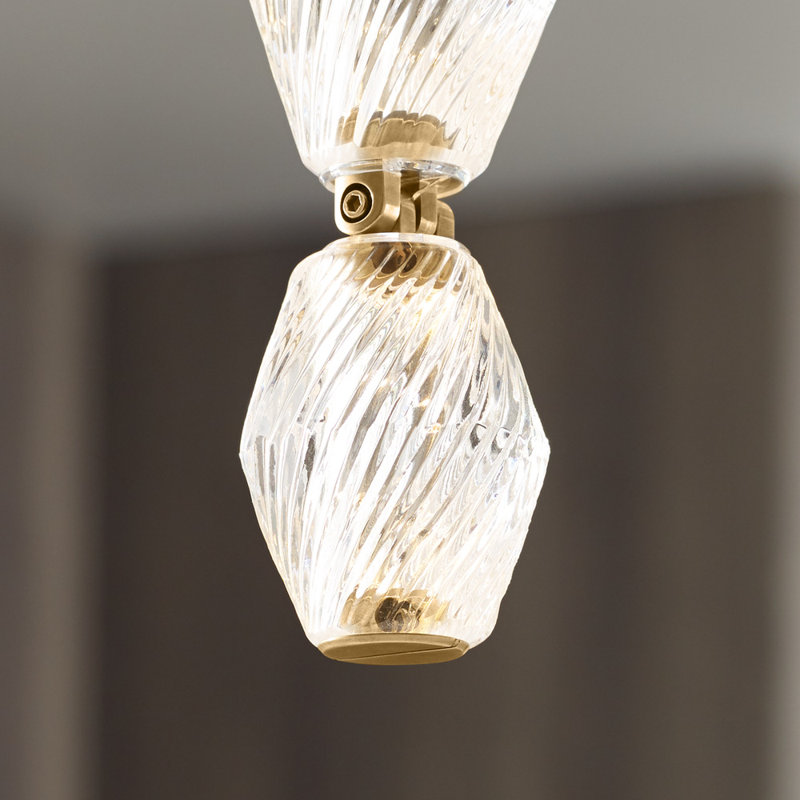 Collier LED Pendant, Natural Brass, 51.6" H x 2" W x 2" D, 3000K