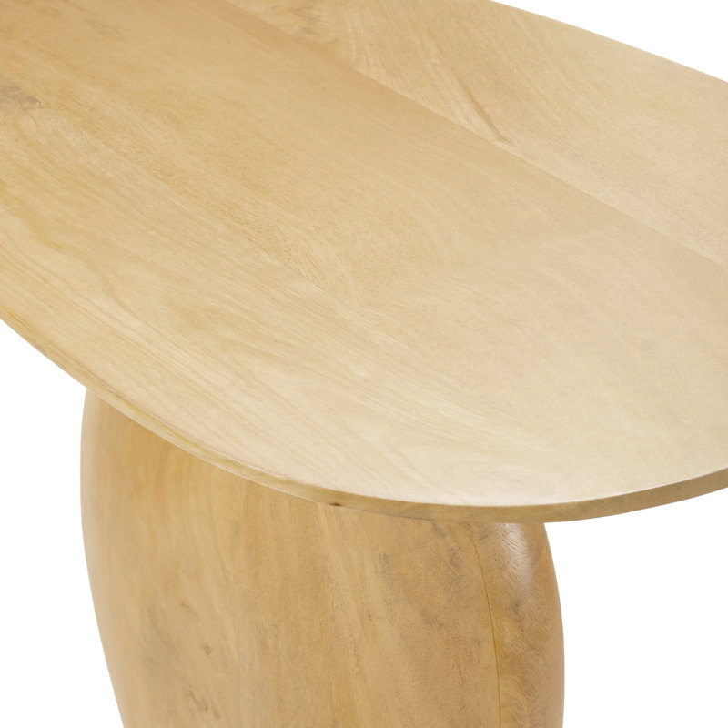 Jiram Modern End Table, Light Brown/Beige