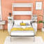 Lit escamotable double avec canapé, armoires de rangement et tablettes-727447196