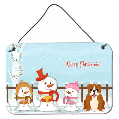 « Merry Christmas »-bouledogue anglais décoratif fauve