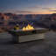 48-Inch Rectangular Propane Fire Pit Table, 50,000 BTU Outdoor Gas Fire Table with 2-Level Adjustable Height, Cement-Look Top, Lid and Cover for Patio