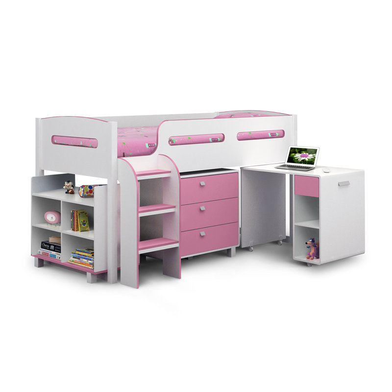Cammack Mid Sleepers with Storage Included, Pink