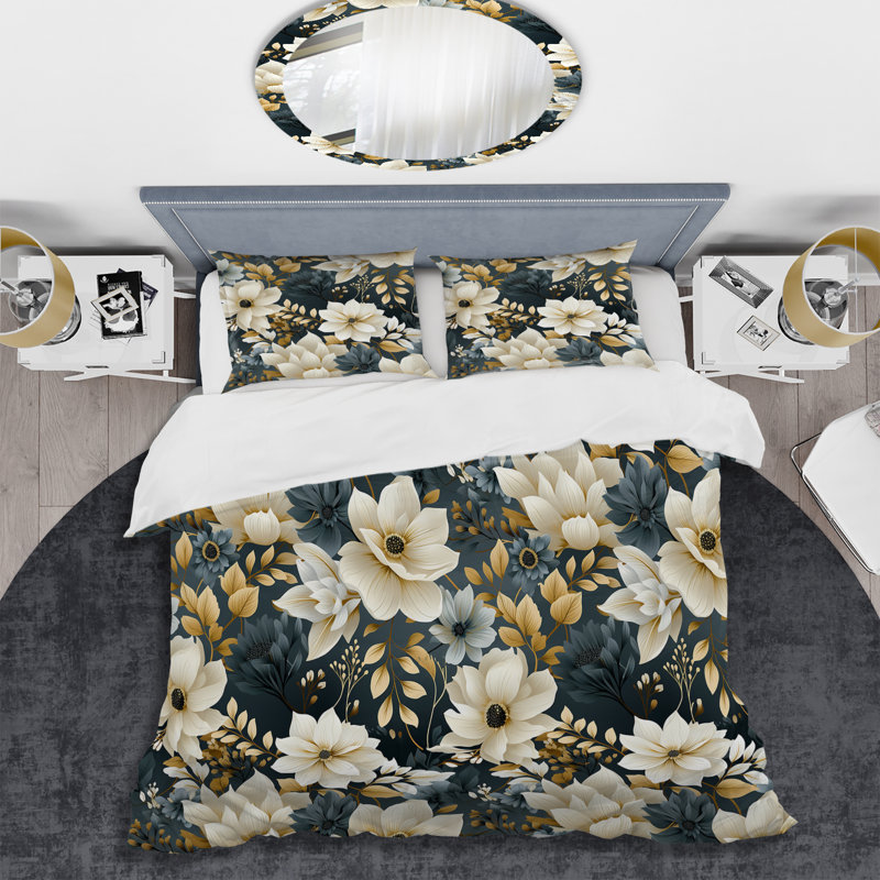 Ensemble de housse de couette Whispering Flora III - Plants, Housse de couette simple + 1 taie décorative stan
