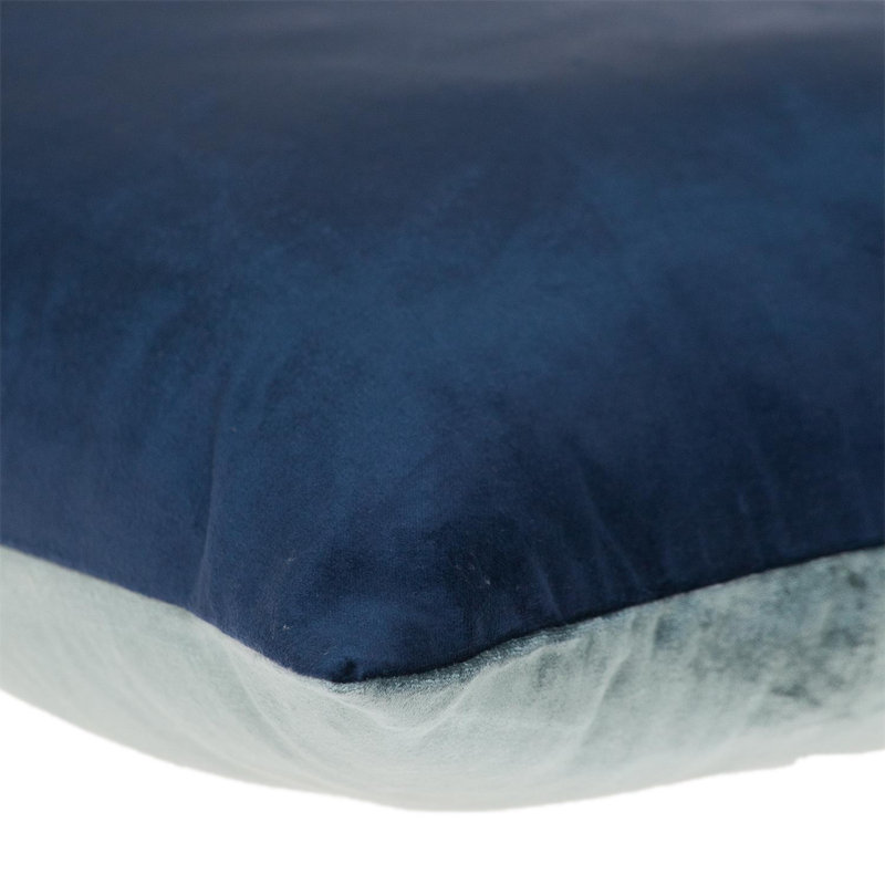 Coussin 16 po x 16 po, Bleu marine / gris