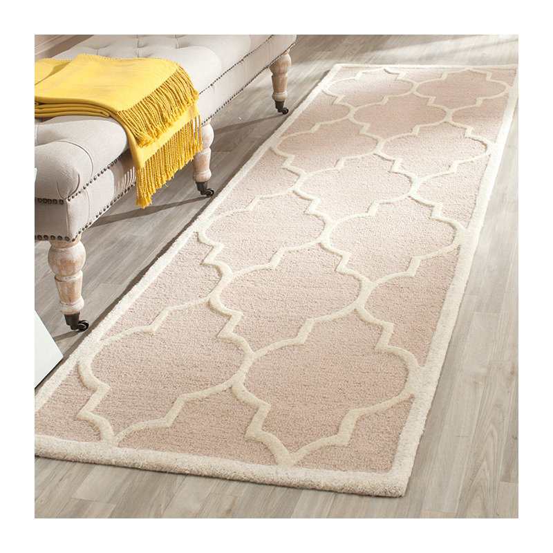 Martins Hand Tufted Wool Trellis Rug, Runner 2'6" x 10'