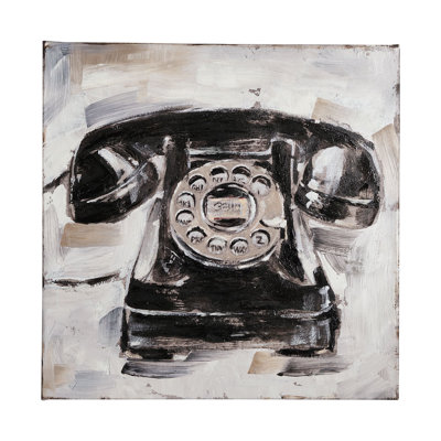 Toile texturée rétro avec téléphone I par Ethan Harper