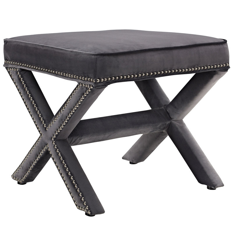 Banc Rivet par Modway, gris