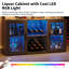 Wine Bar Cabinet with Led Light, Coffee Cabinet with Wine Rack and Glass Holder Kitchen Buffet Sideboard Freestanding Liquor Cabinet for Kitchen Living Room, Dining Room