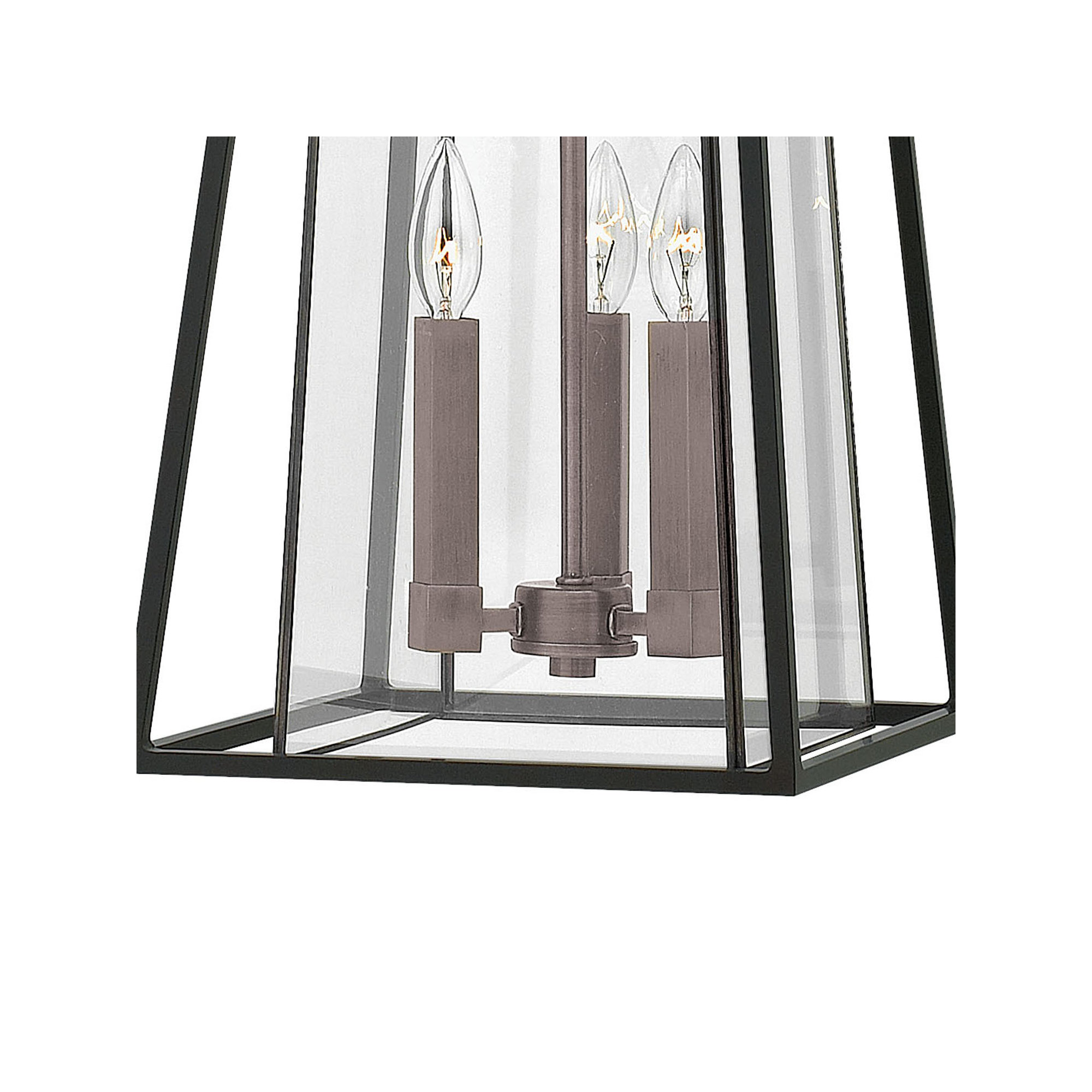 Becket Transparent Outdoor Metal Pendant, Black