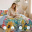 Ensemble de courtepointe 3 pièces pour lit king, couvre-lit tournesol, couvre-lit léger avec 2 taies d'oreiller-118611355