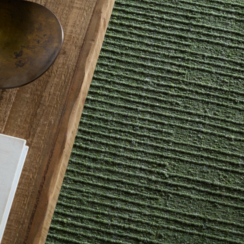  Tapis vert uni tissé à la main Vidalia AMI08 (8 pi 6 po x 11 pi 6 po), Rectangle 11 pi 6 po x 8 pi 6 po