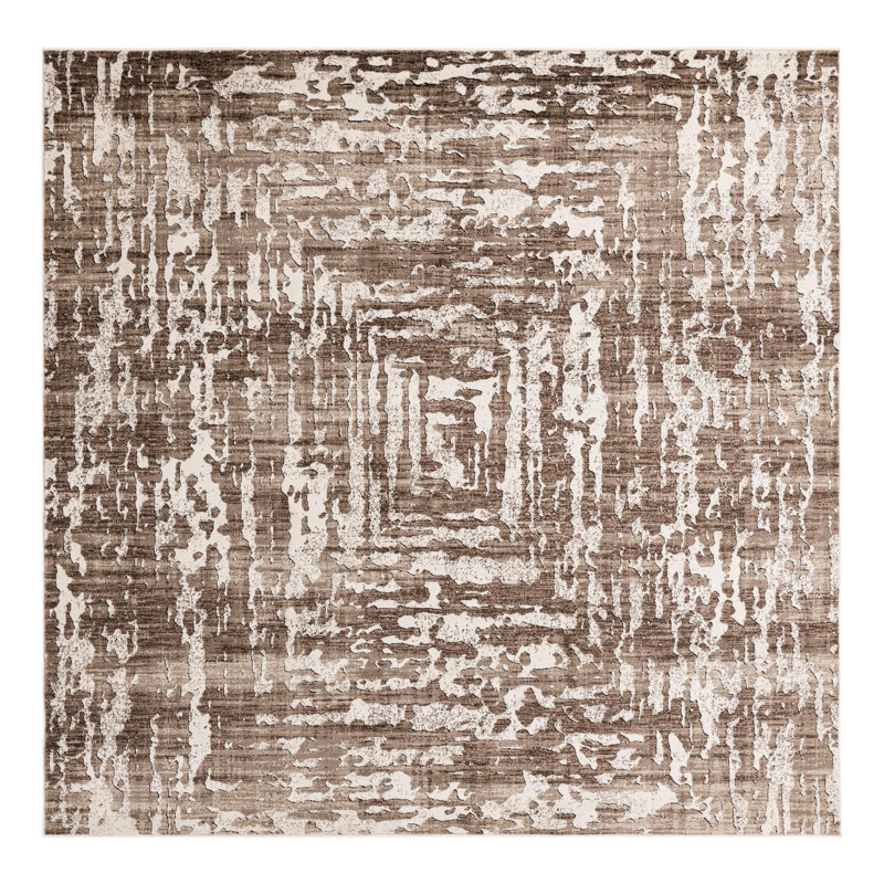 Geometric Indoor Rug, Square 7'10"