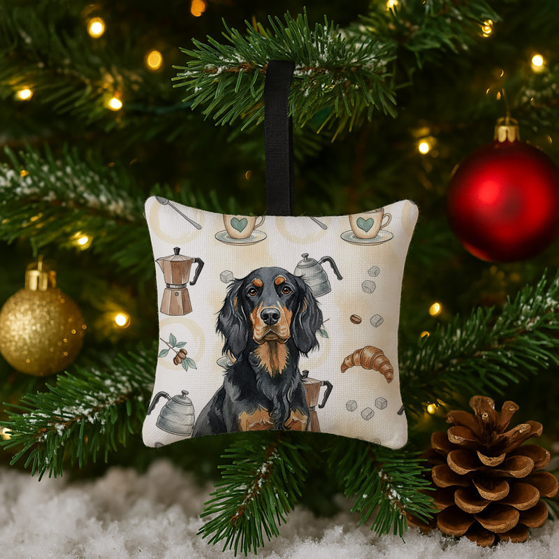 Ornement carré en tissu Gordon Setter, Gordon Setter