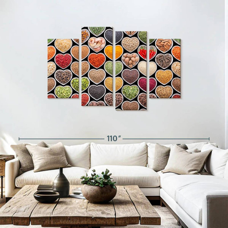 Yarlin Heart Spice Collection, 48" H x 75" W