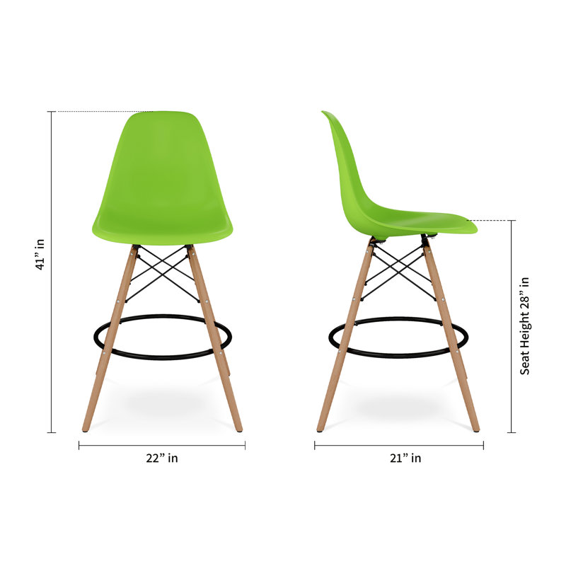 Modholic Eiffel Counter Stool, Green, Green