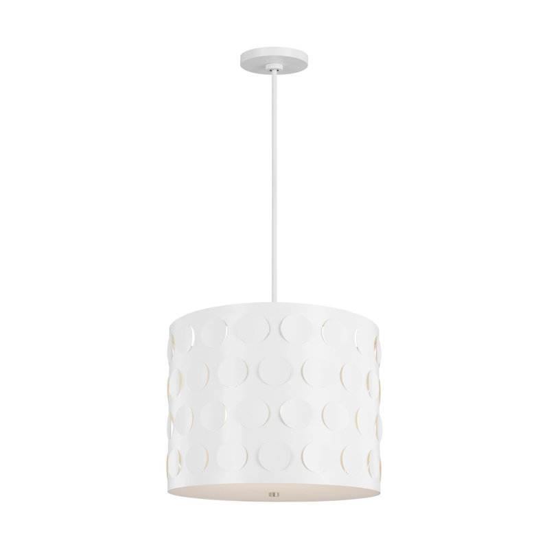 Grand luminaire suspendu Dottie, Blanc mat