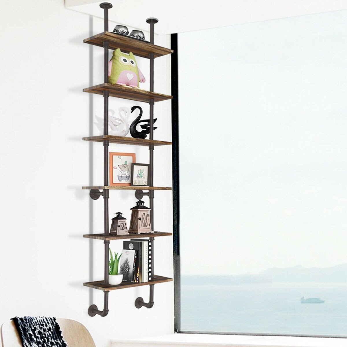 Brakebill 5 Piece Tiered Shelf Ebern Designs Finish: White