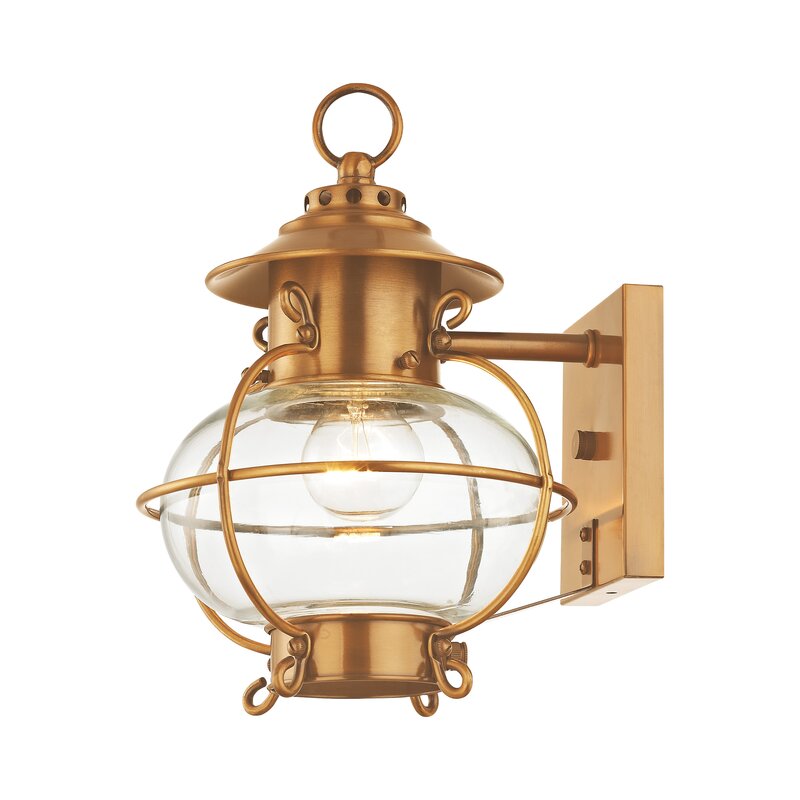 Longshore Tides Shielo Solid Brass Wall Light & Reviews | Wayfair