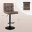 Deristin Swivel Upholstered and Faux Leather Adjustable Height Bar Stool-674344490-744631457