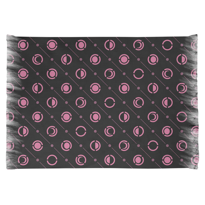 Tapis noir/rose phases lune, Non
