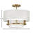 Graham Three-Light Semi-Flush Mount Ceiling Light w/ Faux Parchment Shades-55175300