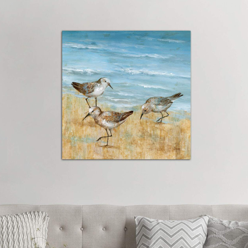 Sandpipers II 1 Piece Wrapped Canvas Wall Art, 93.98 cm H x 93.98 cm W x 3.175 cm D