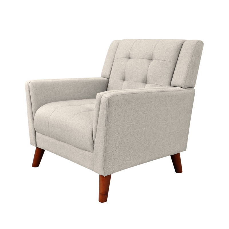 Fauteuil Mid-Century moderne, Beige