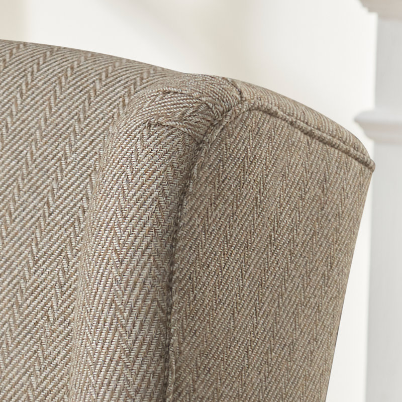 Ensemble de 2 fauteuils larges à oreilles, Brun