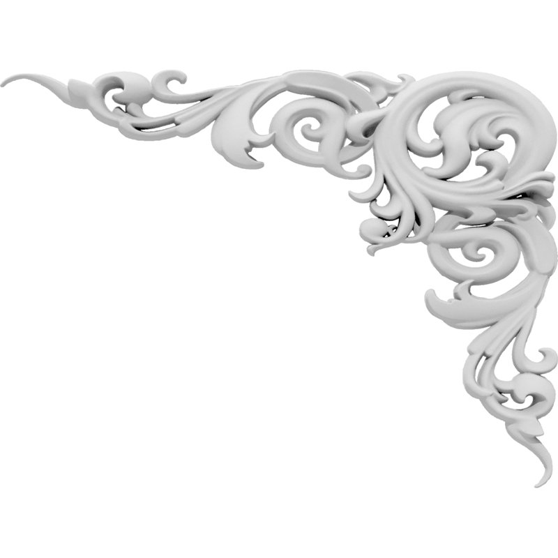 Applique Huron Rosette, 3" H x 4" L x 0,38" D, La gauche