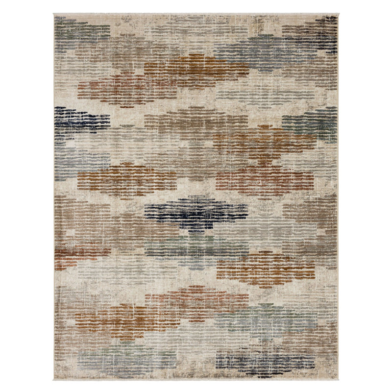 Tapis intérieur multicolore à poils pelucheux Mohawk Home Braddock, 7 pi 10 po x 10 pi 1 po